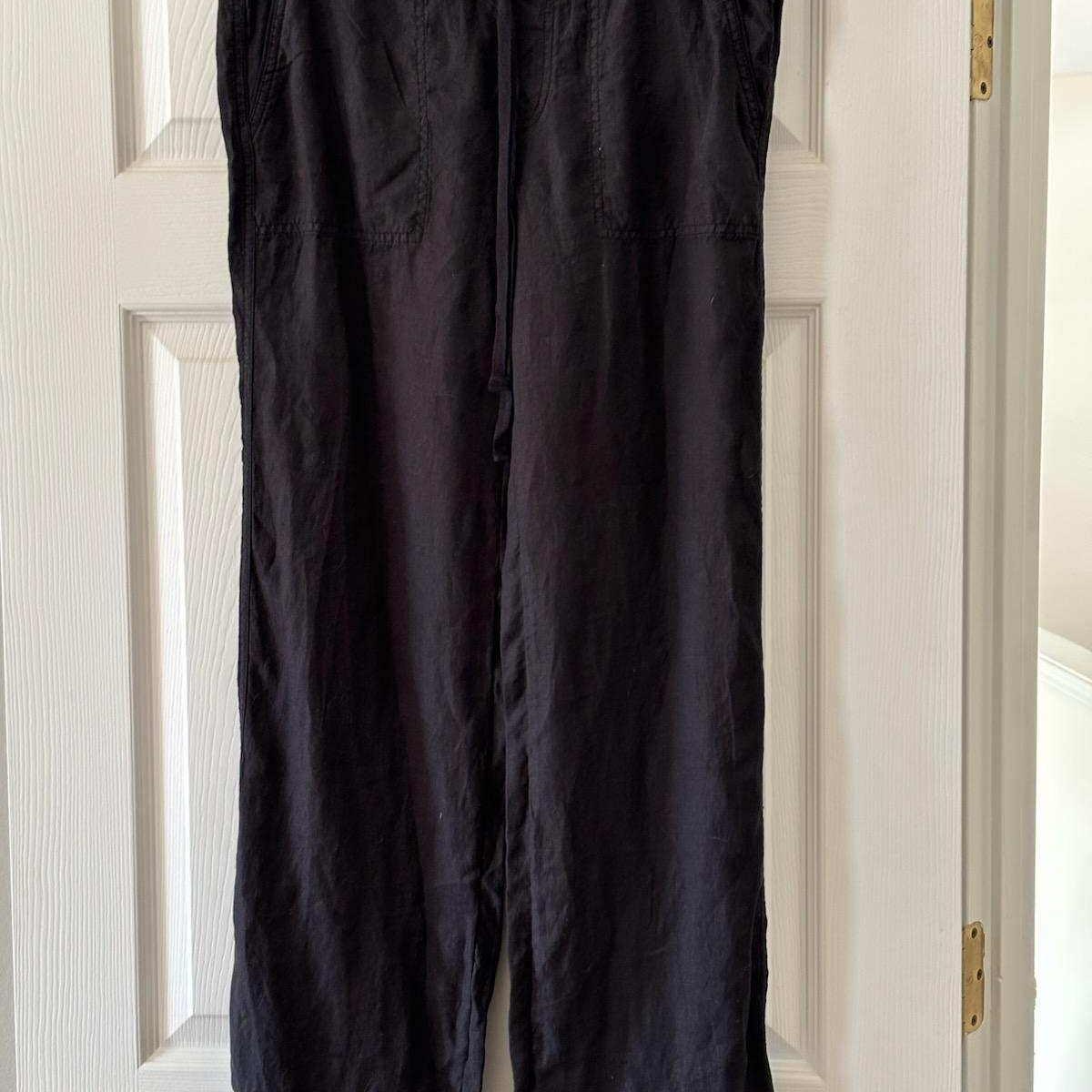Caslon Small Black Linen Wide Leg Women's Pants Nwt